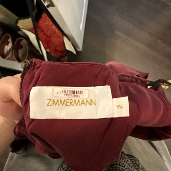 Zimmerman cold-shoulder maroon, wine red midi dress - open to offers! - Picture 5 of 5